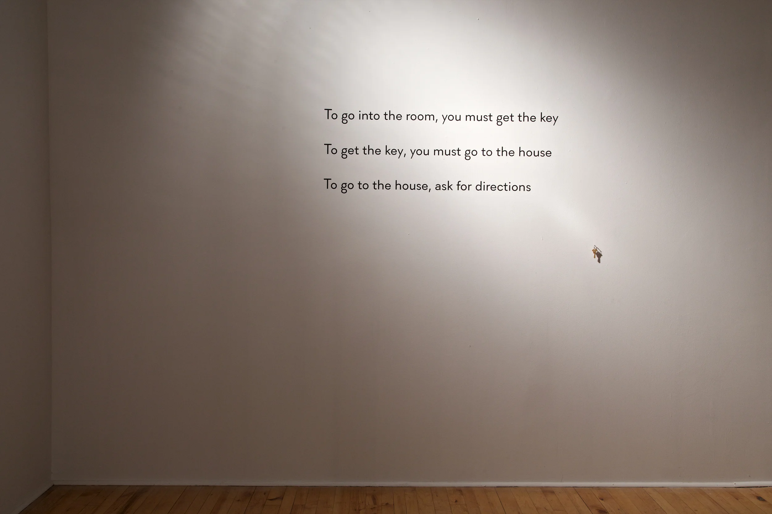 Installation view. Wall text.